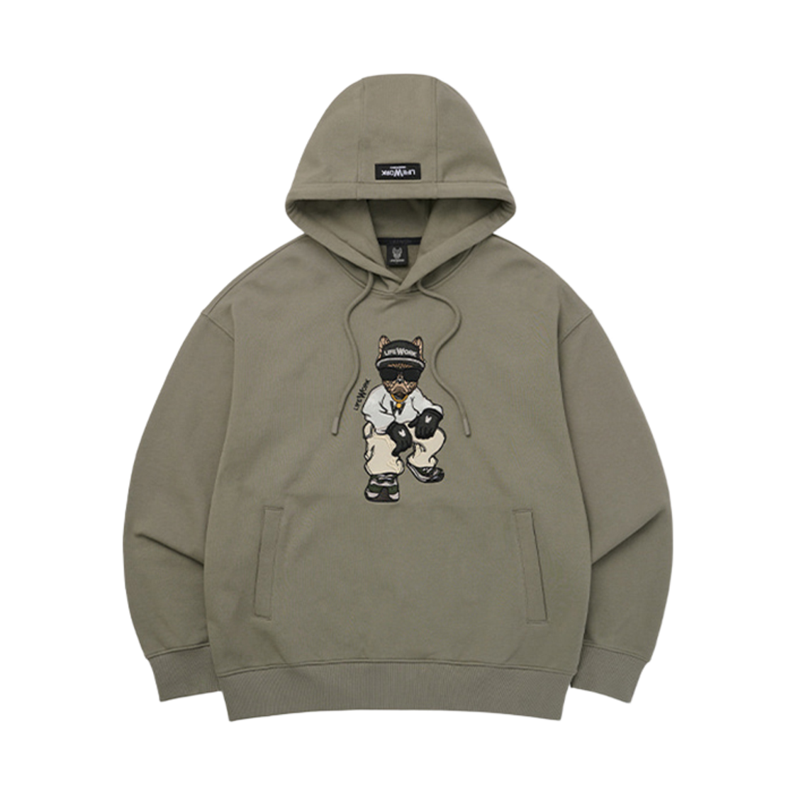 LW251HD106 Lifework Globe Hipdog Oversized Hooded Sweatshirt_LW251HD106