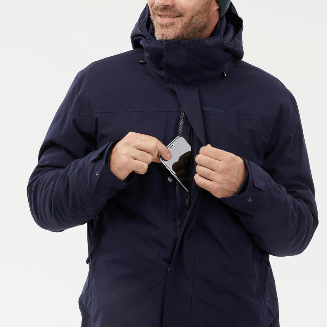 데카트론 남성 등산 방한방수 파카 NH500 아스팔트 블루(Decathlon Men's Waterproof Thermal Hiking Parka NH500 Asphalt Blue) - 9