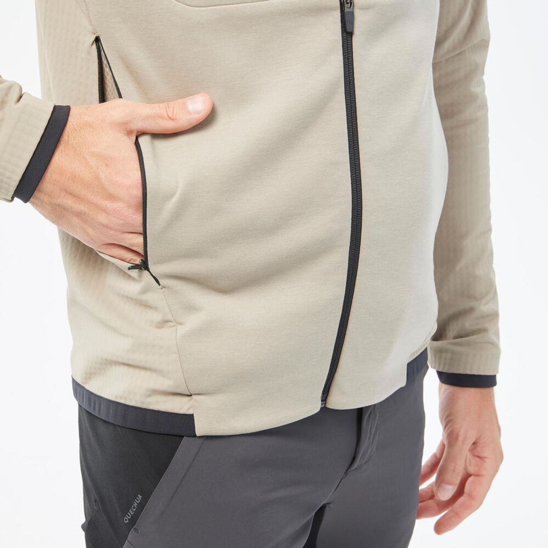 데카트론 남성 경량 등산 플리스 재킷 MH500 애쉬 베이지(Decathlon Men's Lightweight Hiking Fleece Jacket MH500 Ash Beige) - 5