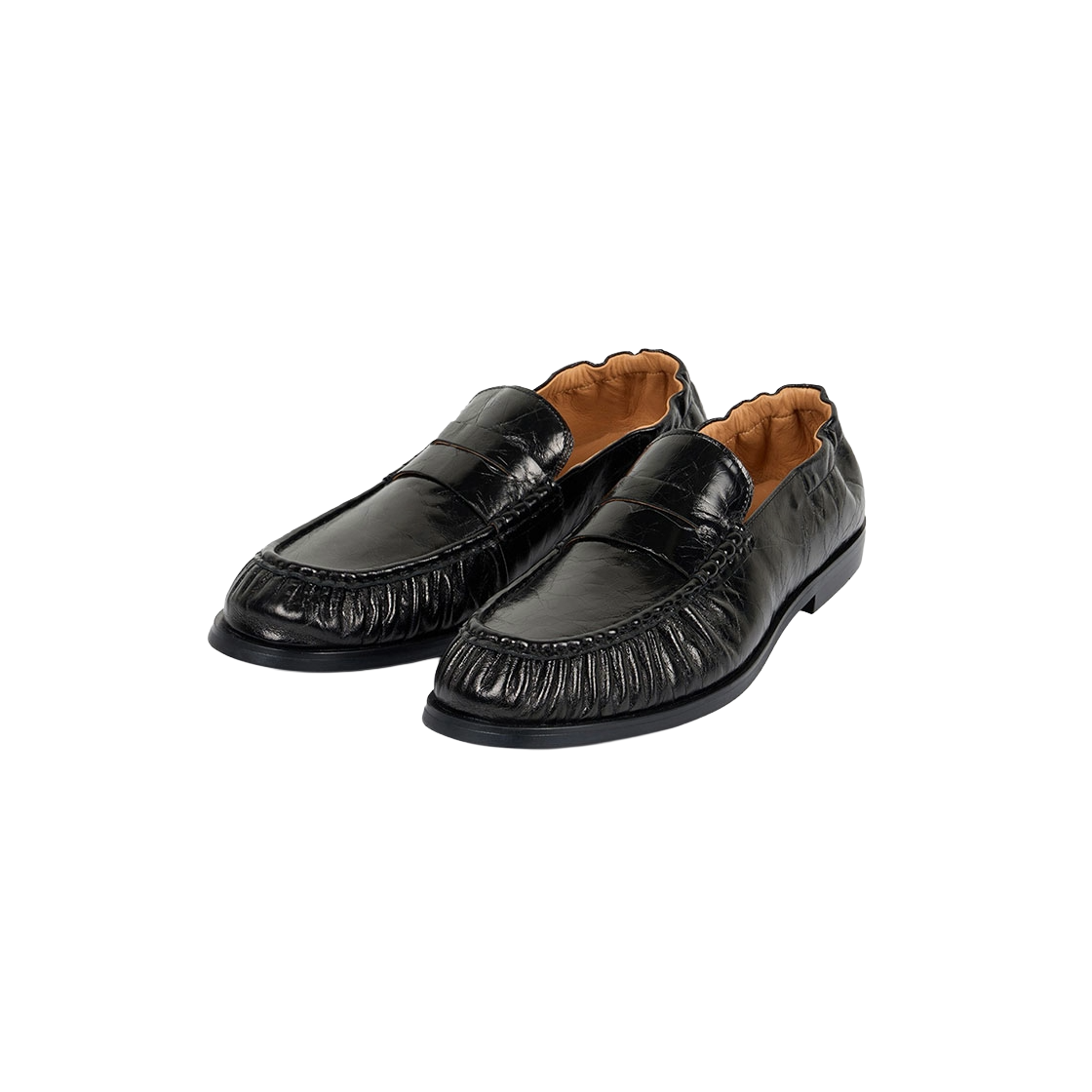 티엔지티 x 로맨틱무브 셔링 밴딩 로퍼 블랙(TNGT x RMMV Shirring Banding Loafer Black)