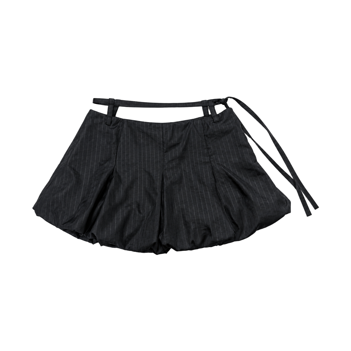 DD26FW-SK01-BK (926974) DAWNDOWN Balloon Strap Low-Rise Skirt Black