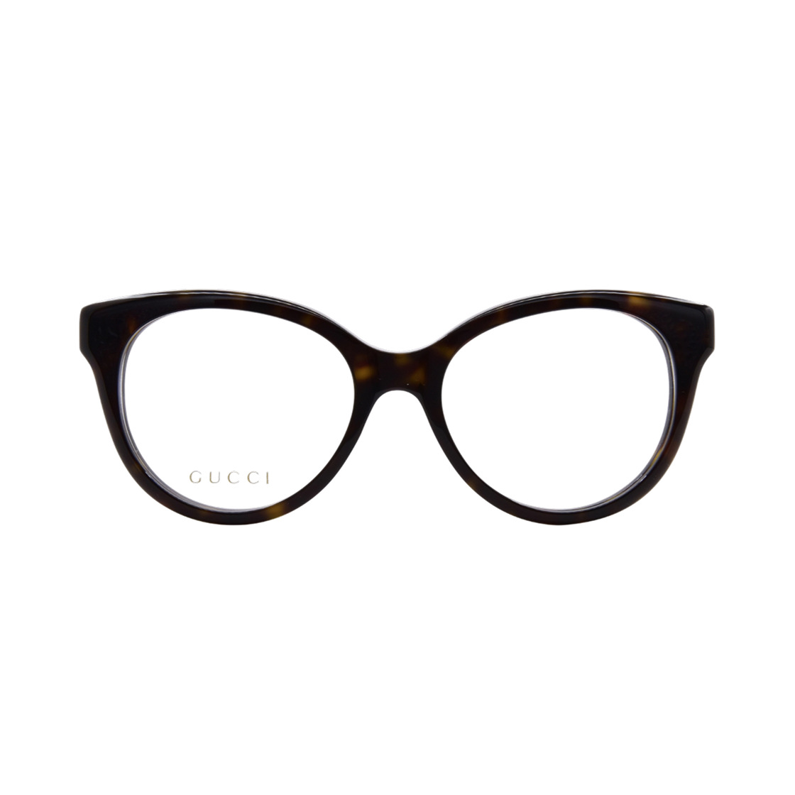 GG1590O-005 (W) Gucci Cat Eye Frame Acetate Eyeglasses Transparent Havana