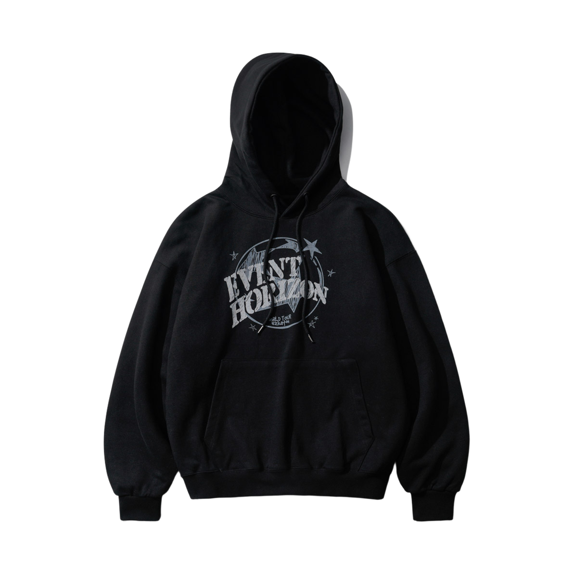 KMHD6730_Black_291 EZKATON Horizon Heavy Cotton Hoodie Black KMHD6730