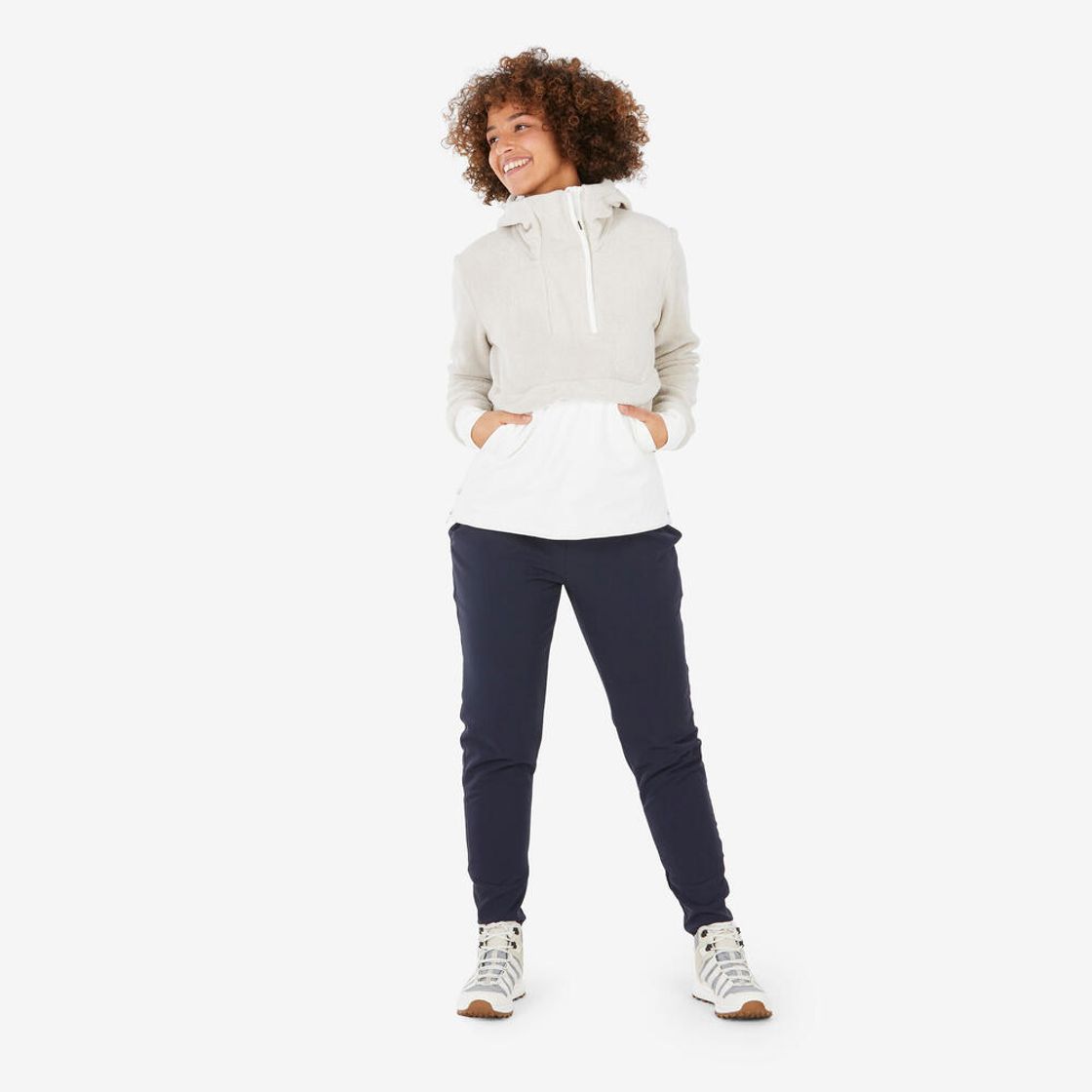 데카트론 여성 방한발수 하이킹 바지 웜 NH500 아스팔트 블루(Decathlon Women's Water-Repellent Warm Hiking Pants NH500 Asphalt Blue) - 3