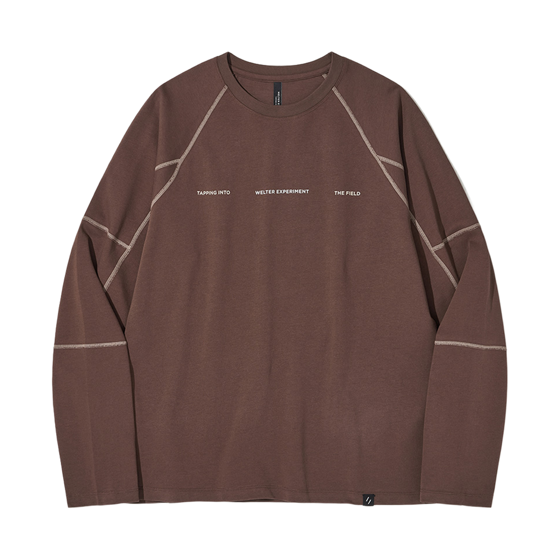 WBFFTL001BR WELTER EXPERIMENT Contrast Wonder Long Sleeve T-shirt Brown