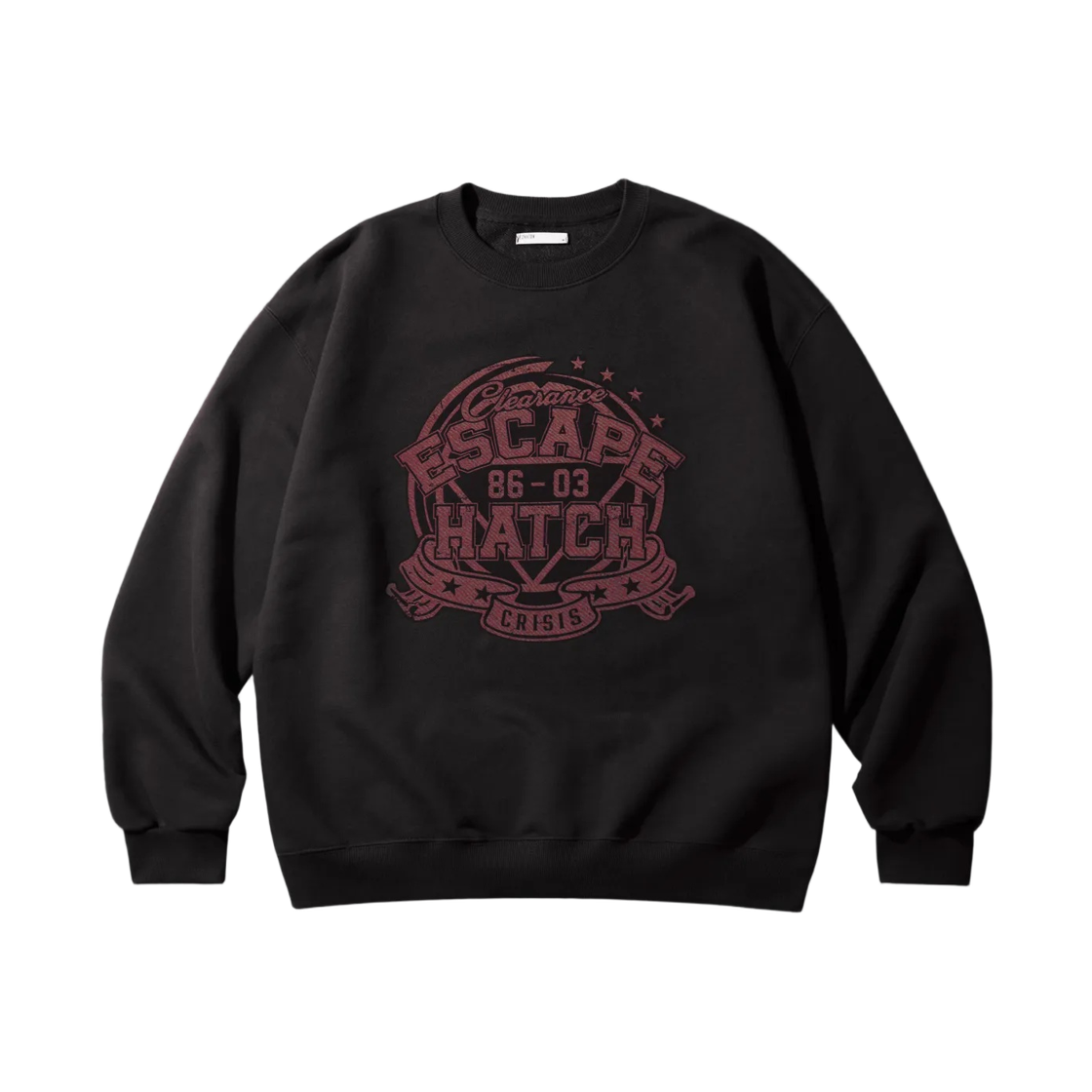 ISMT6908_black_29 EZKATON Crisis Hatch Sweatshirts black ISMT6908
