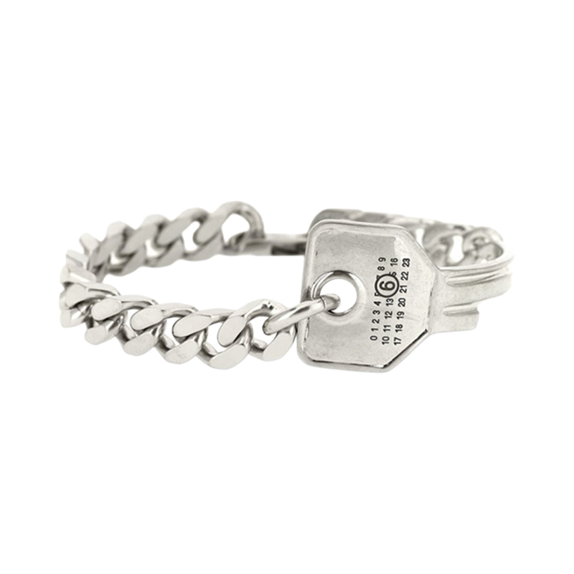 SM7UY0119P9390124 MM6 Maison Margiela Key Chain Bracelet Silver