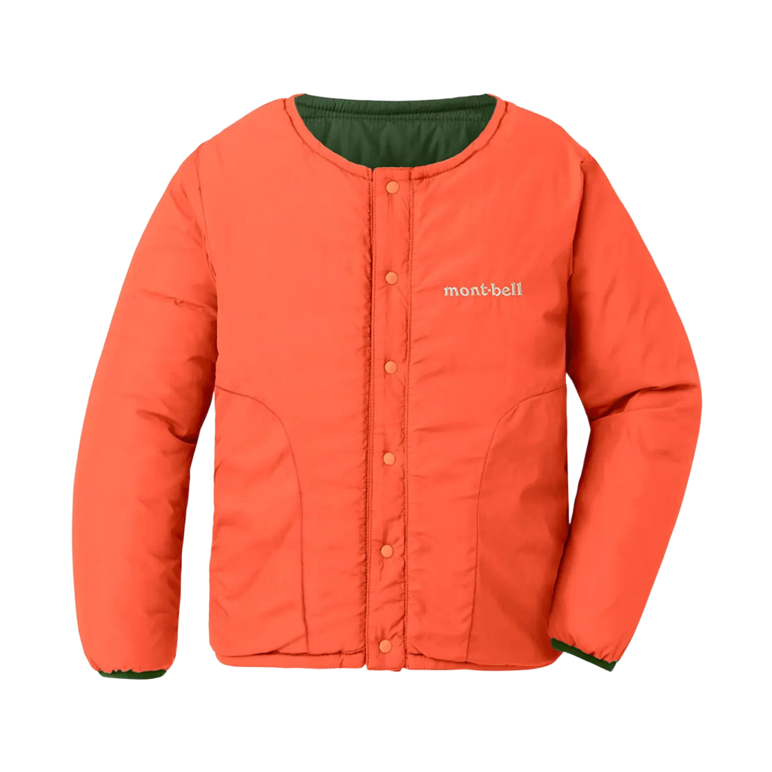 (키즈) 몽벨 써머랩 라운드 넥 자켓 다크 그린((Kids) Montbell Thermawrap Round Neck Jacket Dark Green) - 2