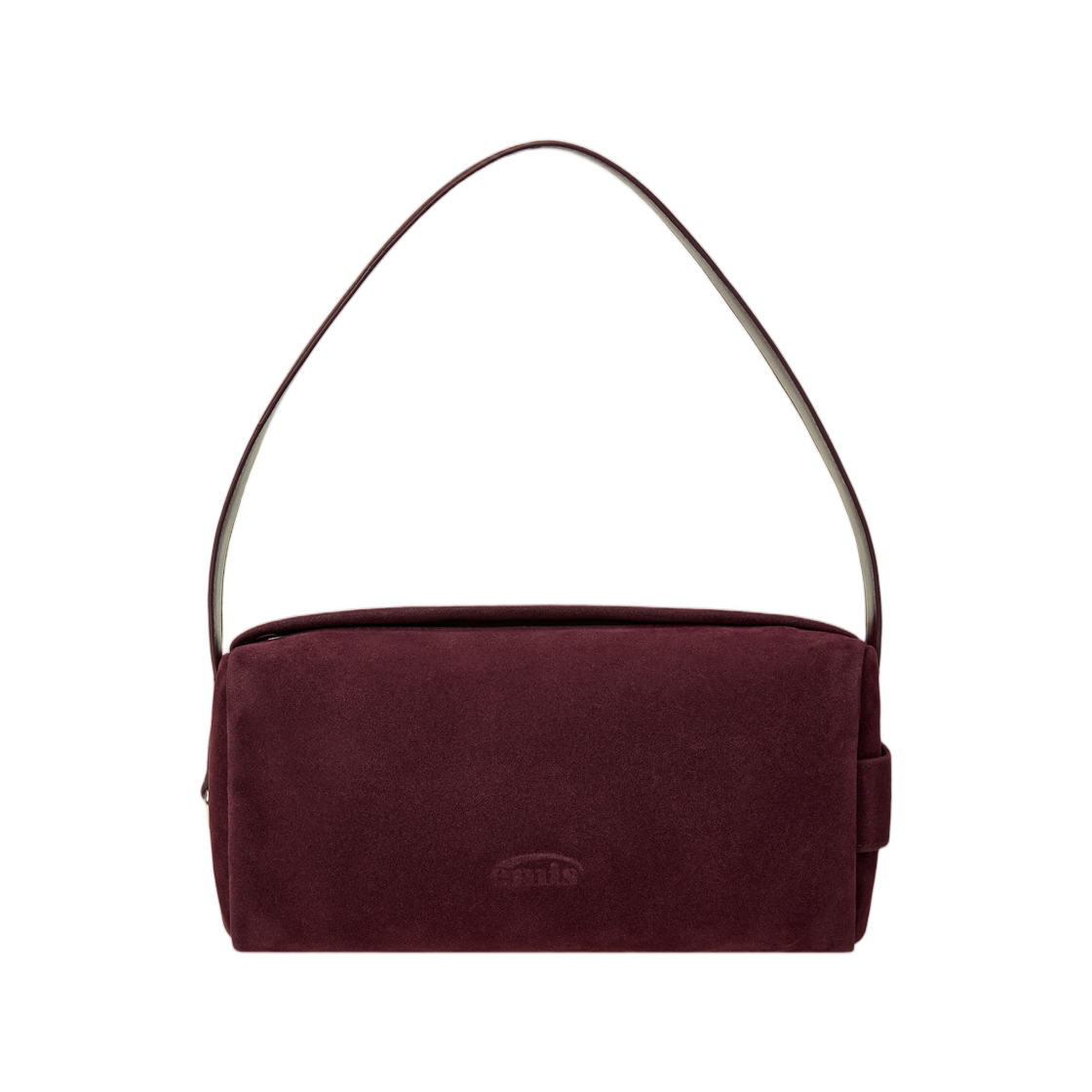 - Emis Suede Block Tote Bag Burgundy