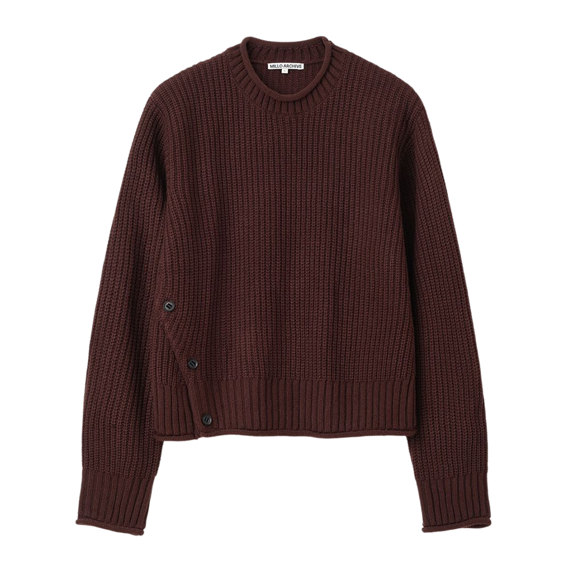 밀로 아카이브 오프닝 스트럭처 니트 버건디(milloarchive Opening Structure Knit Burgundy) - 1