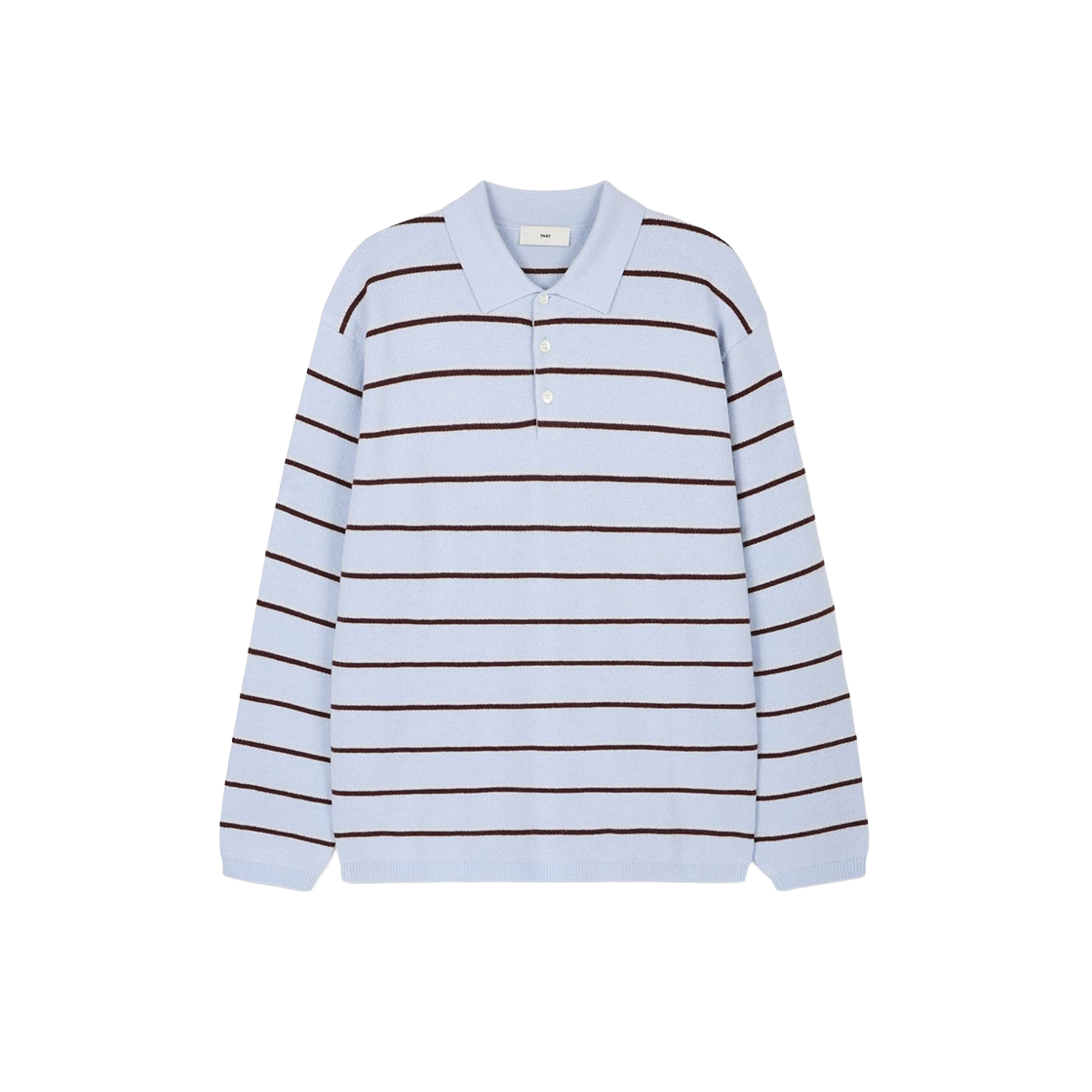 티엔지티 우먼 캐시미어 블렌디드 에센셜 폴로 니트 스카이블루(TNGT W Cashmere Blended Essential Polo Knit Top Sky Blue)