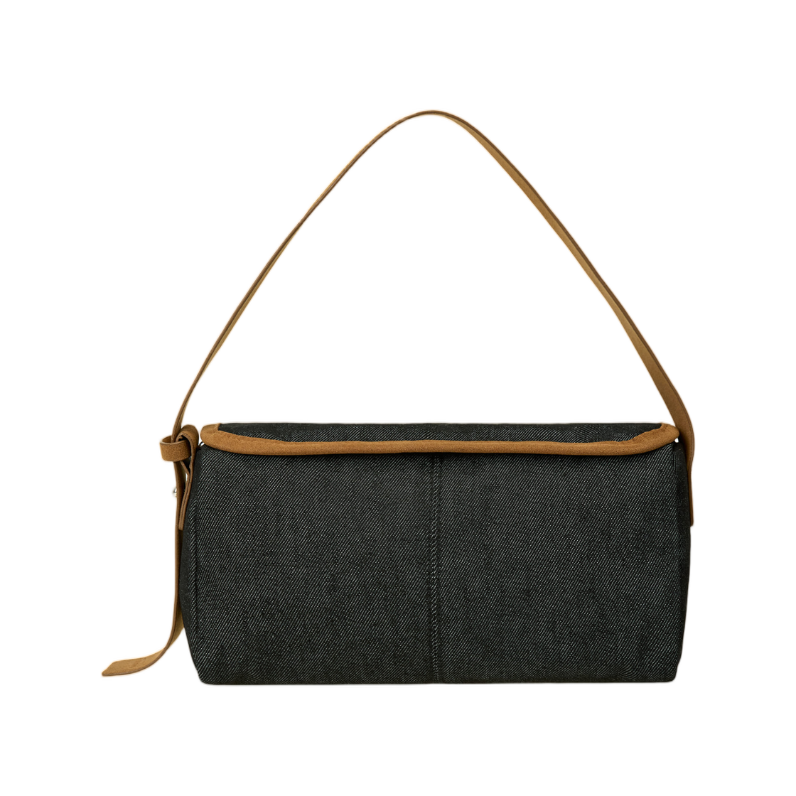 - Emis Denim Flap Shoulder Bag Black