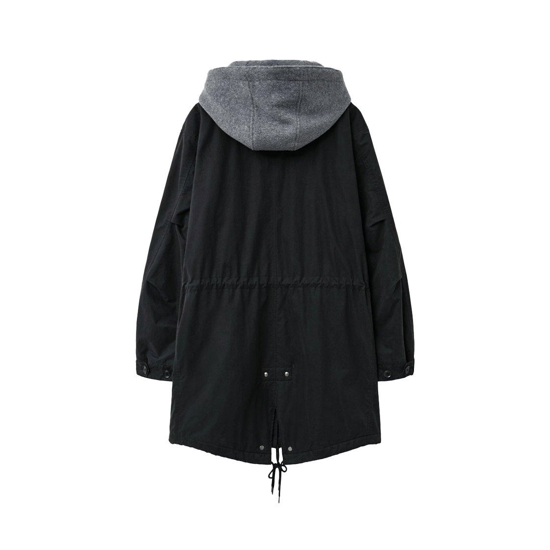 인사일런스우먼 M65 패디드 후드 파카 워시드 블랙(INSILENCE WOMEN M65 Padded Hood Parka WASHED BLACK) - 2
