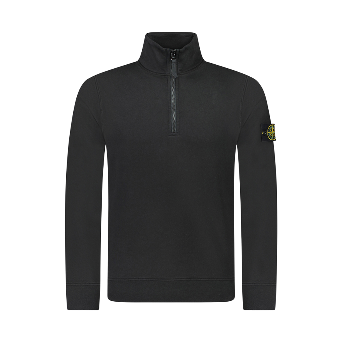 L1S15 6100070 S0051 V0029 [20% 쿠폰] Stone Island Patch Half Zip Sweatshirt Black - 26SS