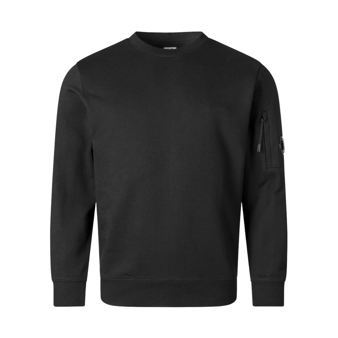 RCCMSS713A 005086W 999 [20% 쿠폰] C.P. Company Lens Wappen Diagonal Crewneck Fleece-lined Sweatshirt Black - 26SS