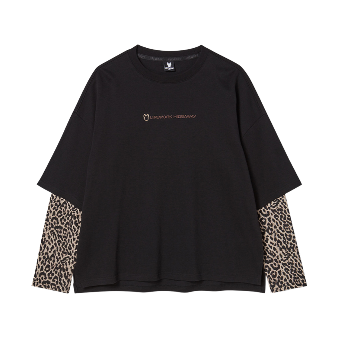LW253TL712 Lifework Leopard Layered Long-Sleeve T-Shirt_LW253TL712