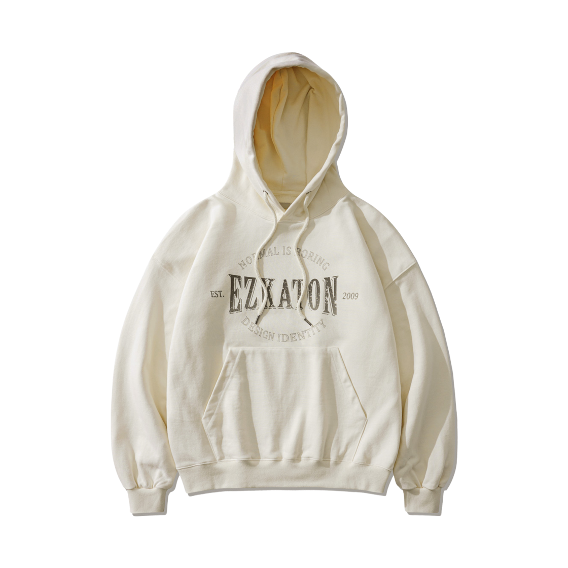 KMHD6725_Creamgray_291 EZKATON Identity Heavy Cotton Hoodie Creamgray KMHD6725