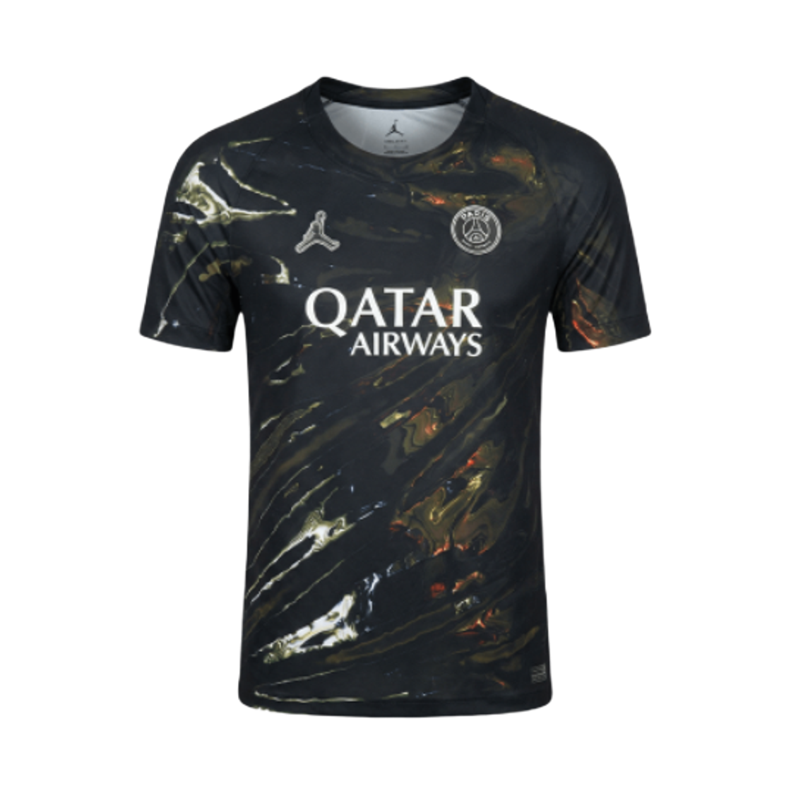 IB3534-011 (Kids) Jordan x Paris Saint-Germain 2026 Stadium Night Edition Dri-Fit Football Replica Shirt Black White (IB3534-011) (Non Marking Ver.)
