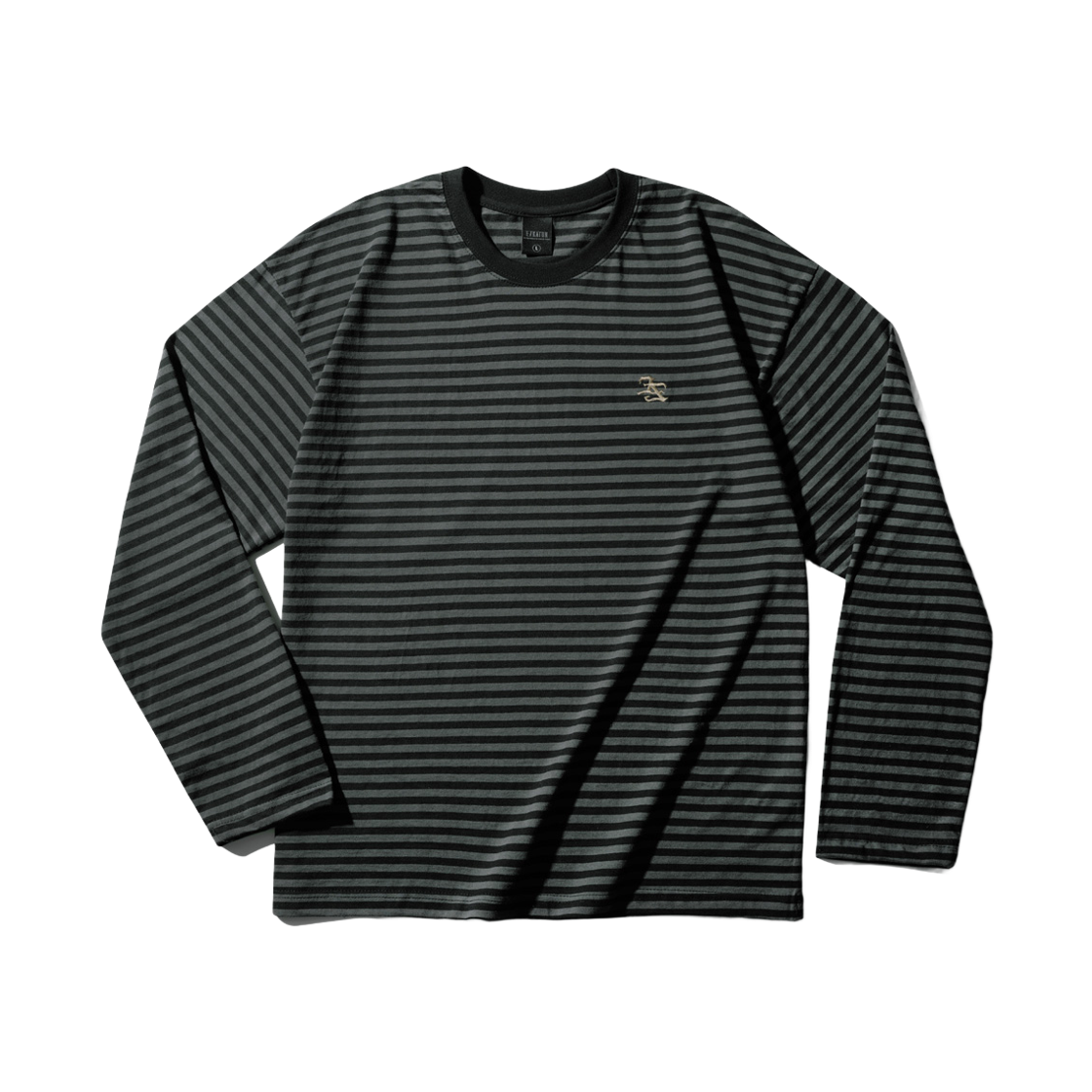 KMLT6850_Black_29 EZKATON Rhythm Stripe Long Sleeve Black KMLT6850