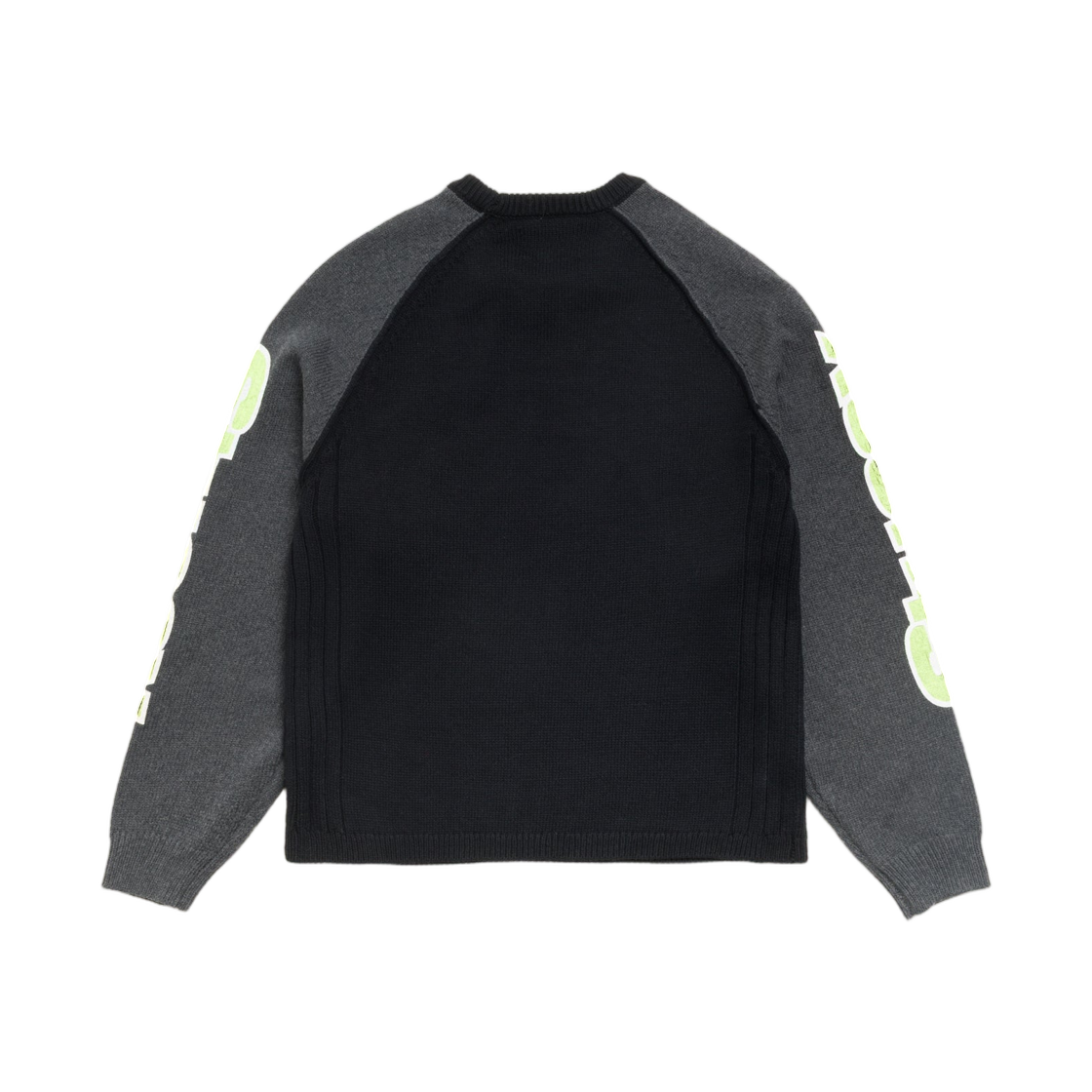 스투시 투 톤 래글런 스웨터 블랙(Stussy Two Tone Raglan Sweater Black) - 2
