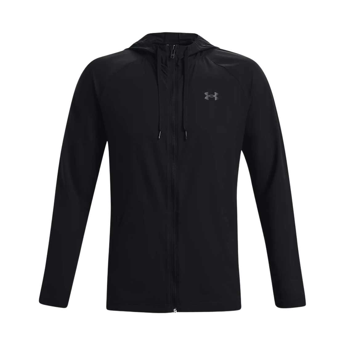1370499-001 Under Armour Woven Perforated Windbreaker Jacket Black