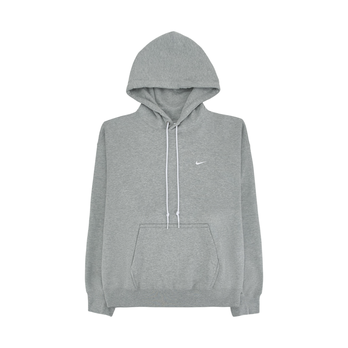 DX0814-063 Nike Solo Swoosh French Terry Pullover Hoodie Dark Grey Heather White - Asia
