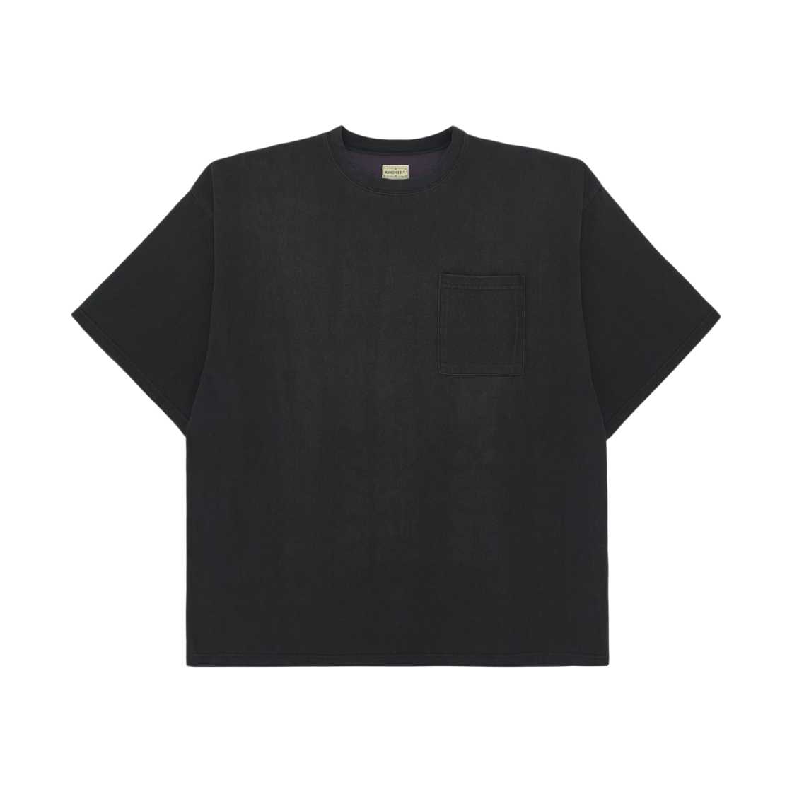 캐피탈 코튼 시팅 투톤 빅 포켓 본 티셔츠 블랙 퍼플(Kapital Cotton Sheeting Two Tone Big Pocket Bone T-Shirt Black Purple) - 2