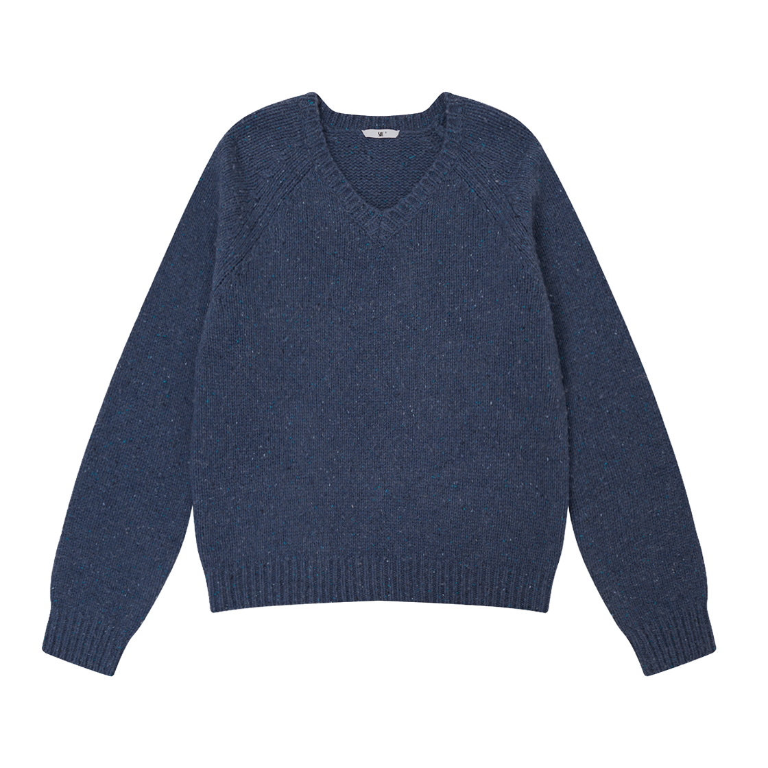 에스티유 슈퍼 파인 울 브이넥 니트 인 다크 블루(STU Super Fine Wool V-Neck Knit In Dark Blue)