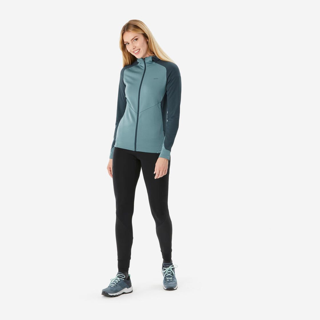 데카트론 여성 하이킹 울트라라이트 플리스 자켓 MH500 애쉬 그린(Decathlon Women's Hiking Ultralight Fleece Jacket MH500 Ash Green) - 3