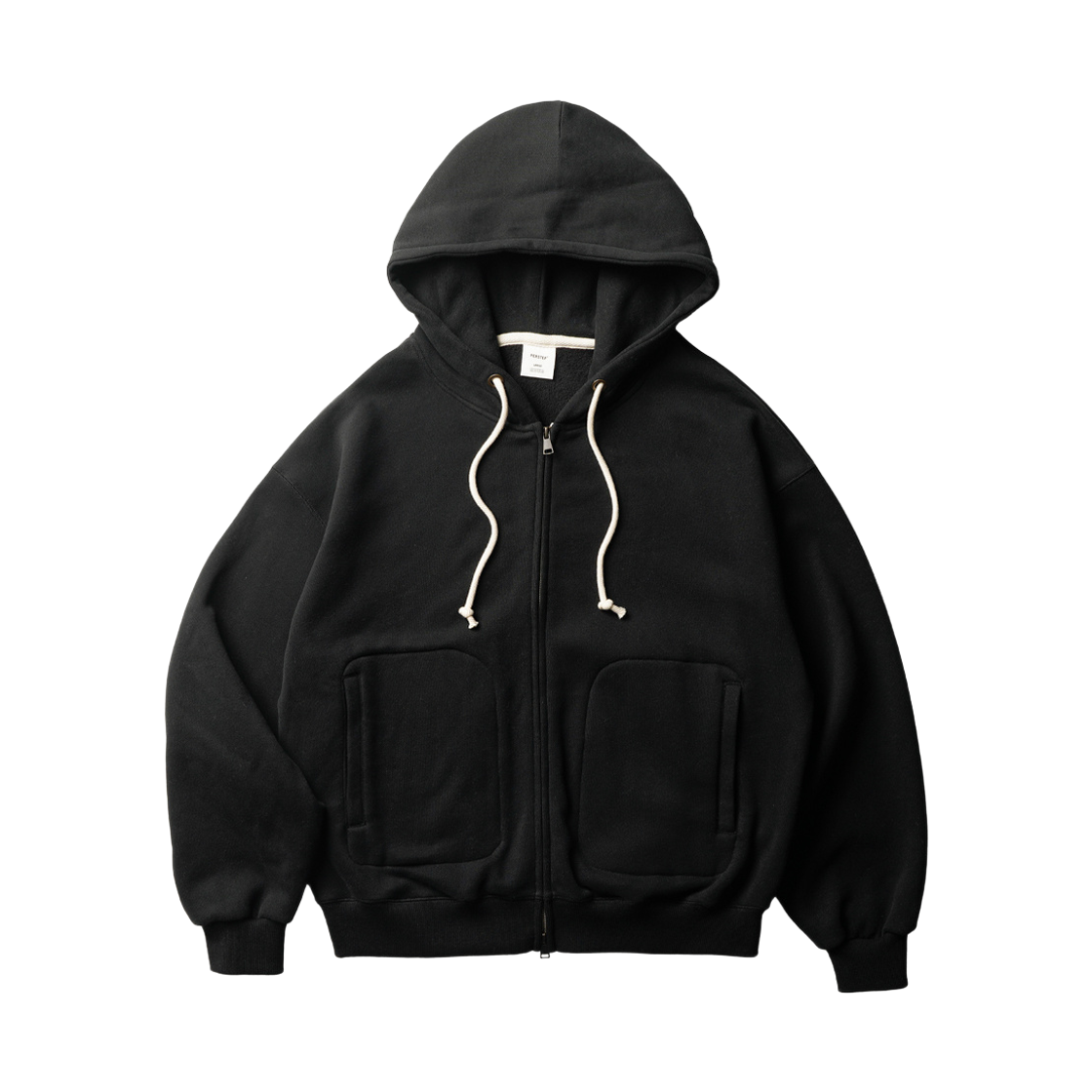 SJHD4730_black_29 PERSTEP Hatch Lock Crop Hoodie Zip Up Black SJHD4730