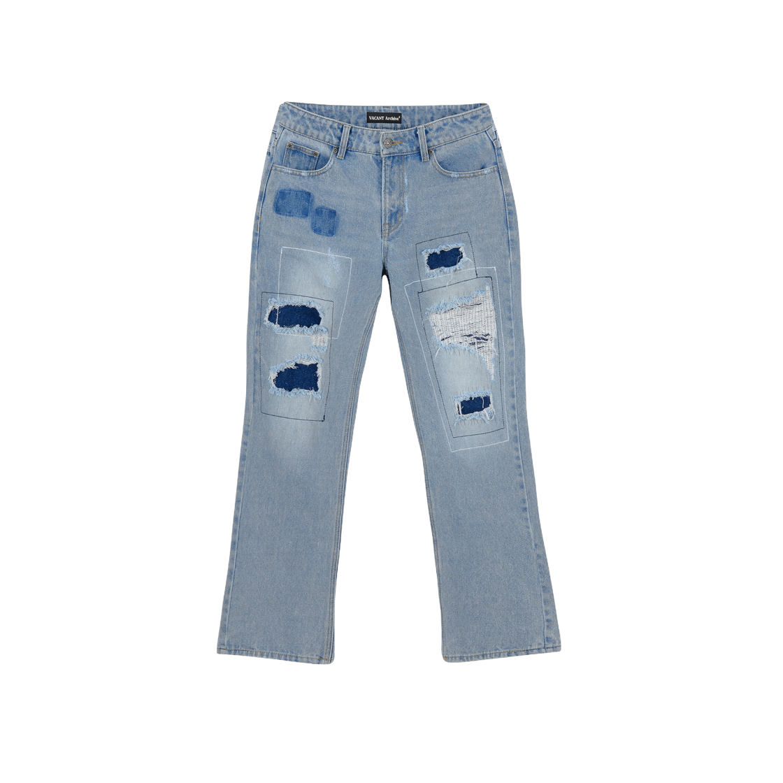 VWC63DPT005LLQQ Vacant Archive Women Vacant Archive Reid Straight Damaged Denim Light Blue