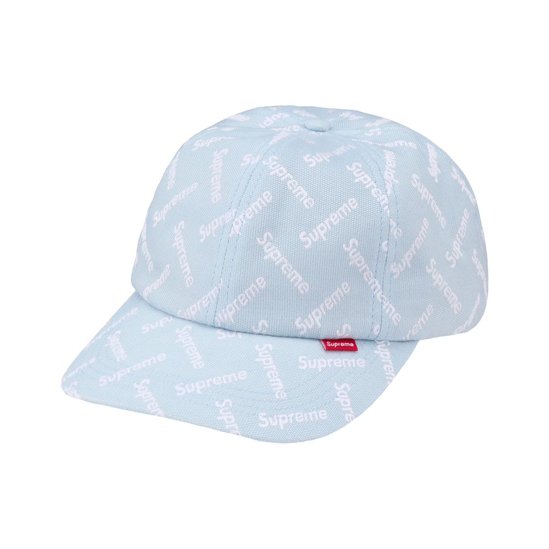 - Supreme Monogram Jacquard 6-Panel Light Blue - 26FW