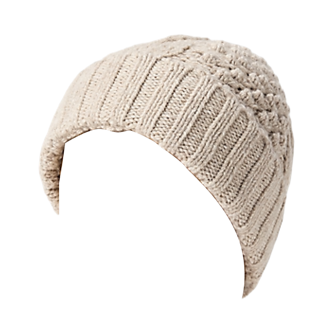 더블 RL 케이블 니트 울 와치캡 크림 헤더(Double RL Cable Knit Wool Watch Cap Cream Heather)