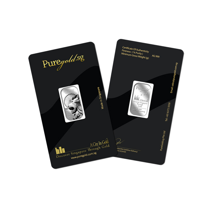 퓨어골드 순은 싱가폴 프리미엄 실버바 2g 멀라이언 플라이어(puregoldsg Merlion Flyer 2G Silver Bar) - 5