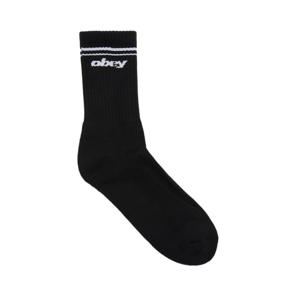 100260201 Obey Sports Half Crew Socks Black White