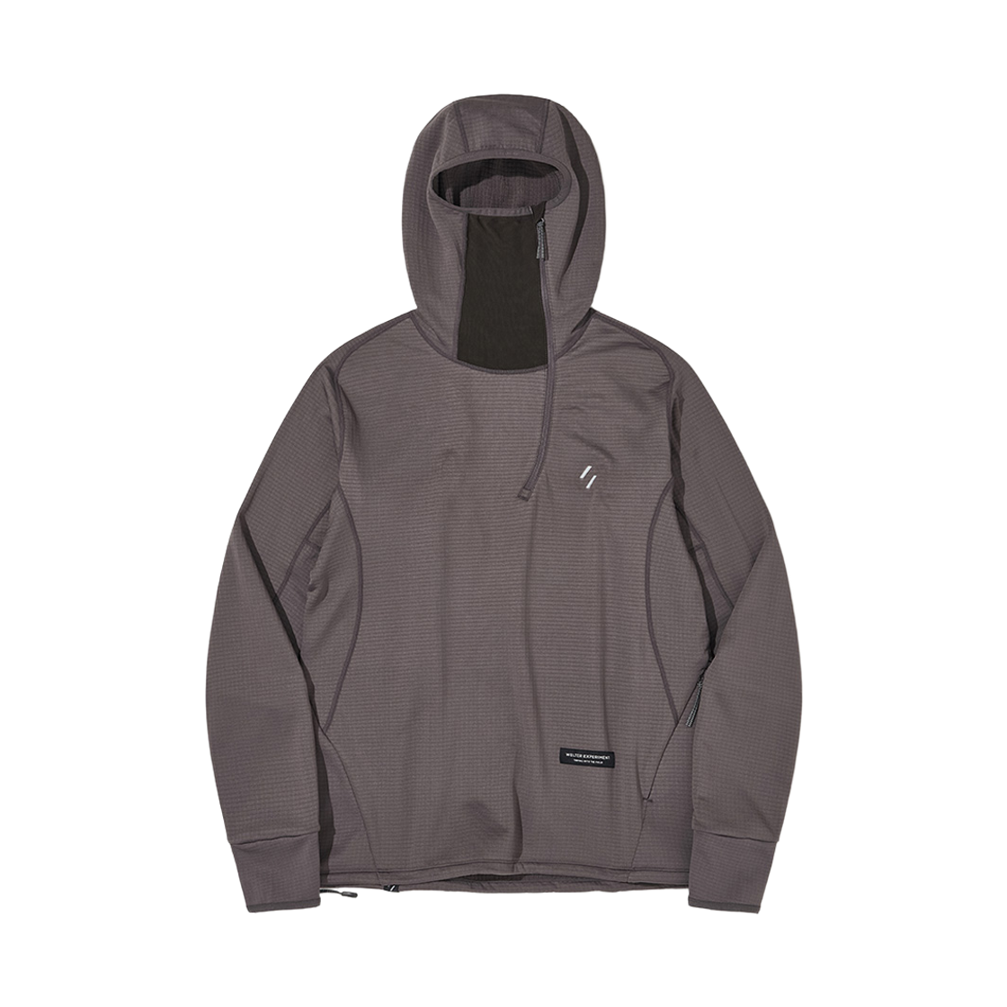 WBFWTH001GP WELTER EXPERIMENT Thermosquare Fleece Trail Hoodie Grayish Purple