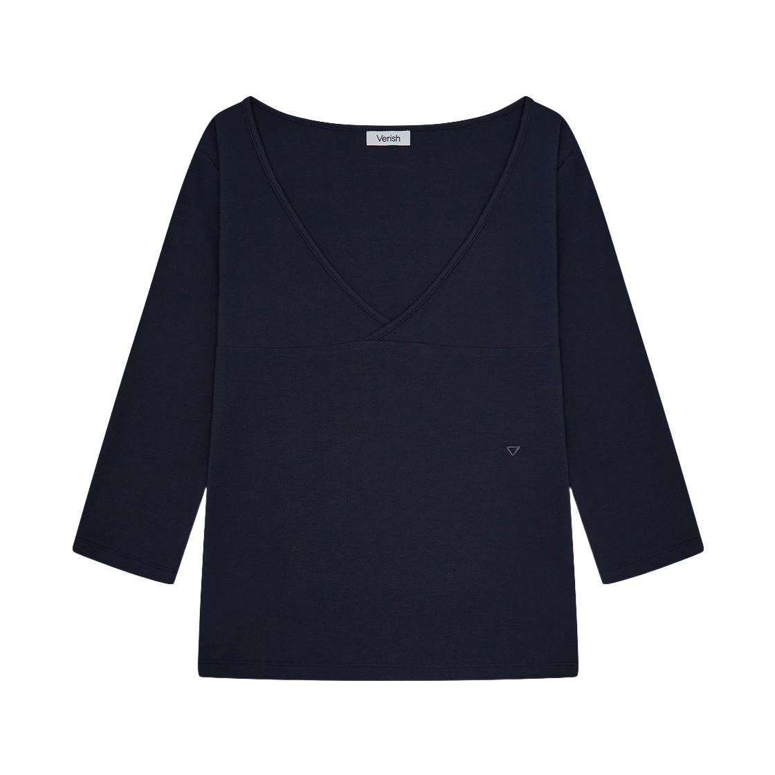 베리시 이즈핏 딥브이넥 하프슬리브 티셔츠 라이트 네이비(Verish EASE FIT Deep V-Neck Half Sleeve T-Shirt Light Navy) - 1