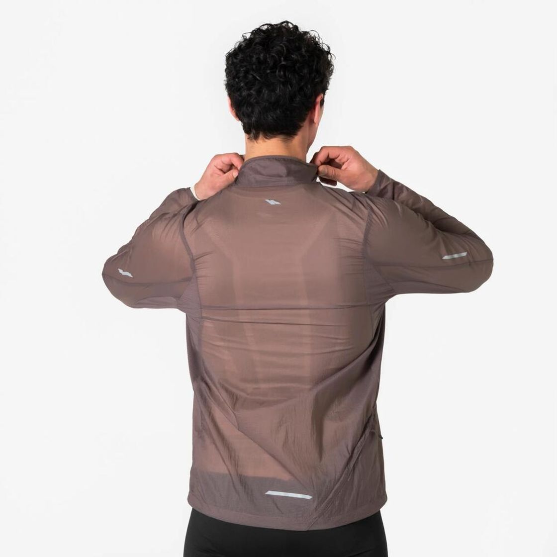 데카트론 남성 울트라라이트 러닝 윈드 자켓 런 500 쿼츠 브라운(Decathlon Men's Ultralight Running Wind Jacket Run 500 Quartz Brown) - 3