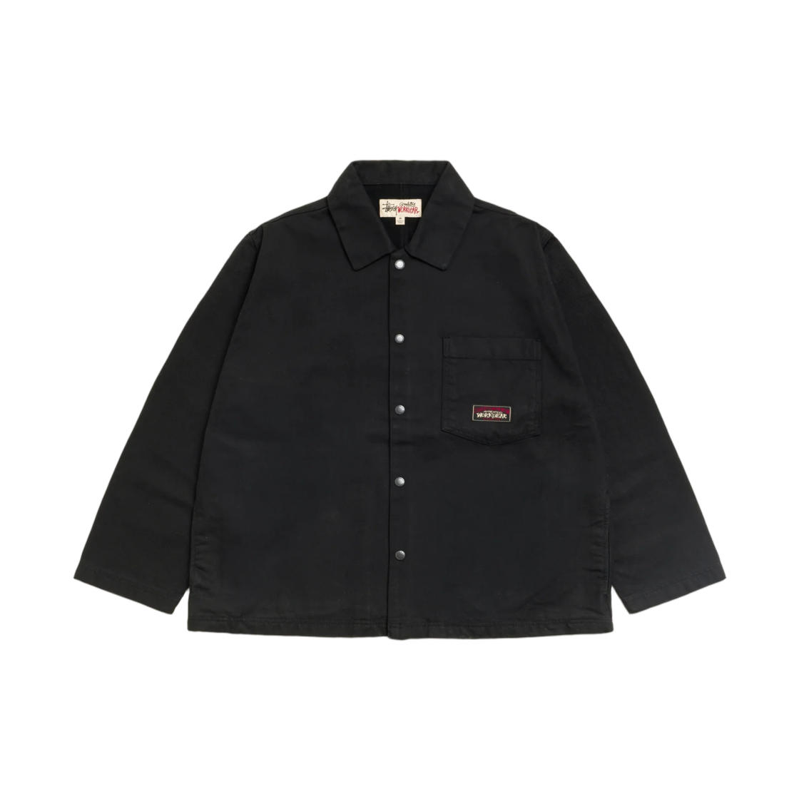 1110395 Stussy Canvas Work Overshirt Black