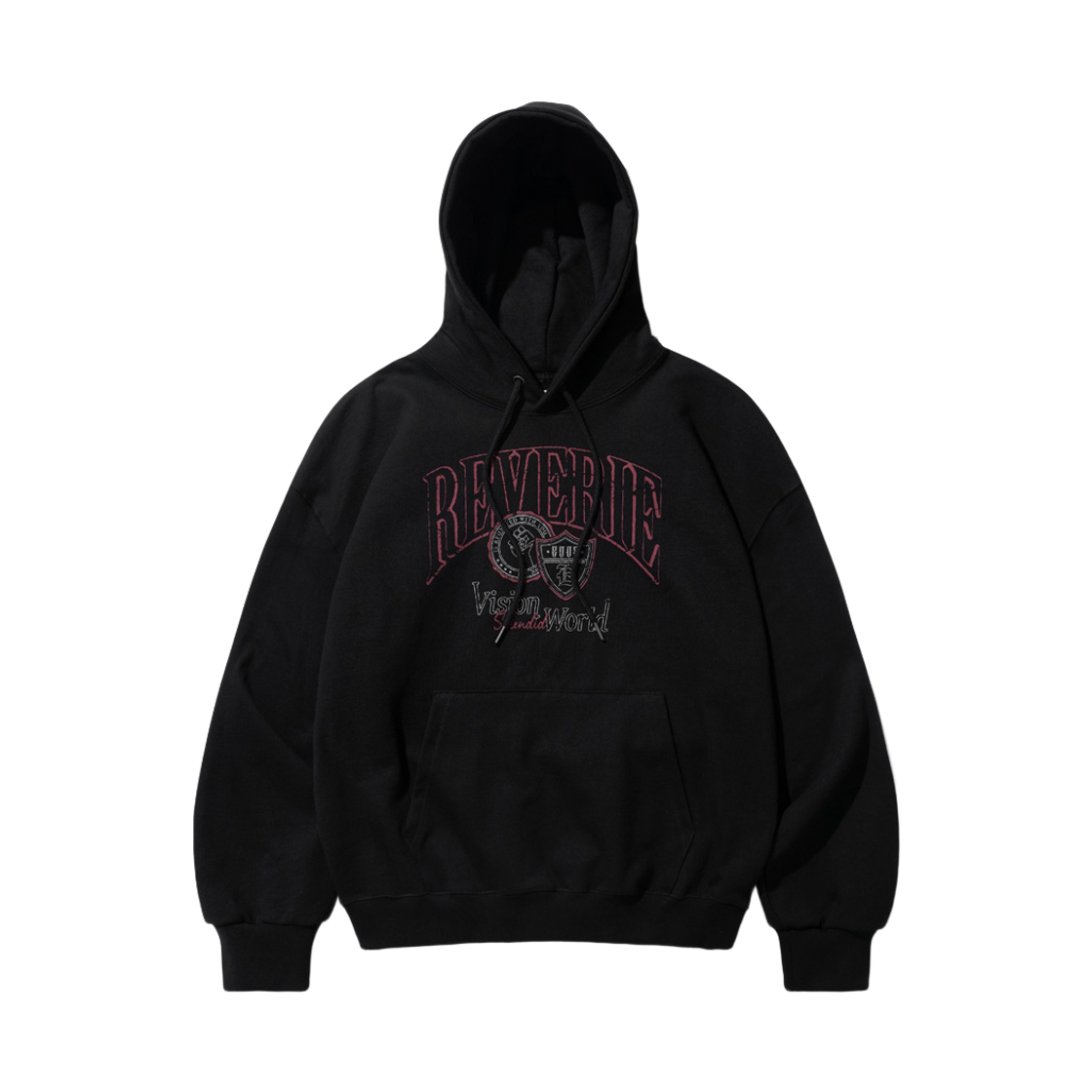KMHD6740_Black_291 EZKATON Reverie Heavy Cotton Hoodie Black KMHD6740