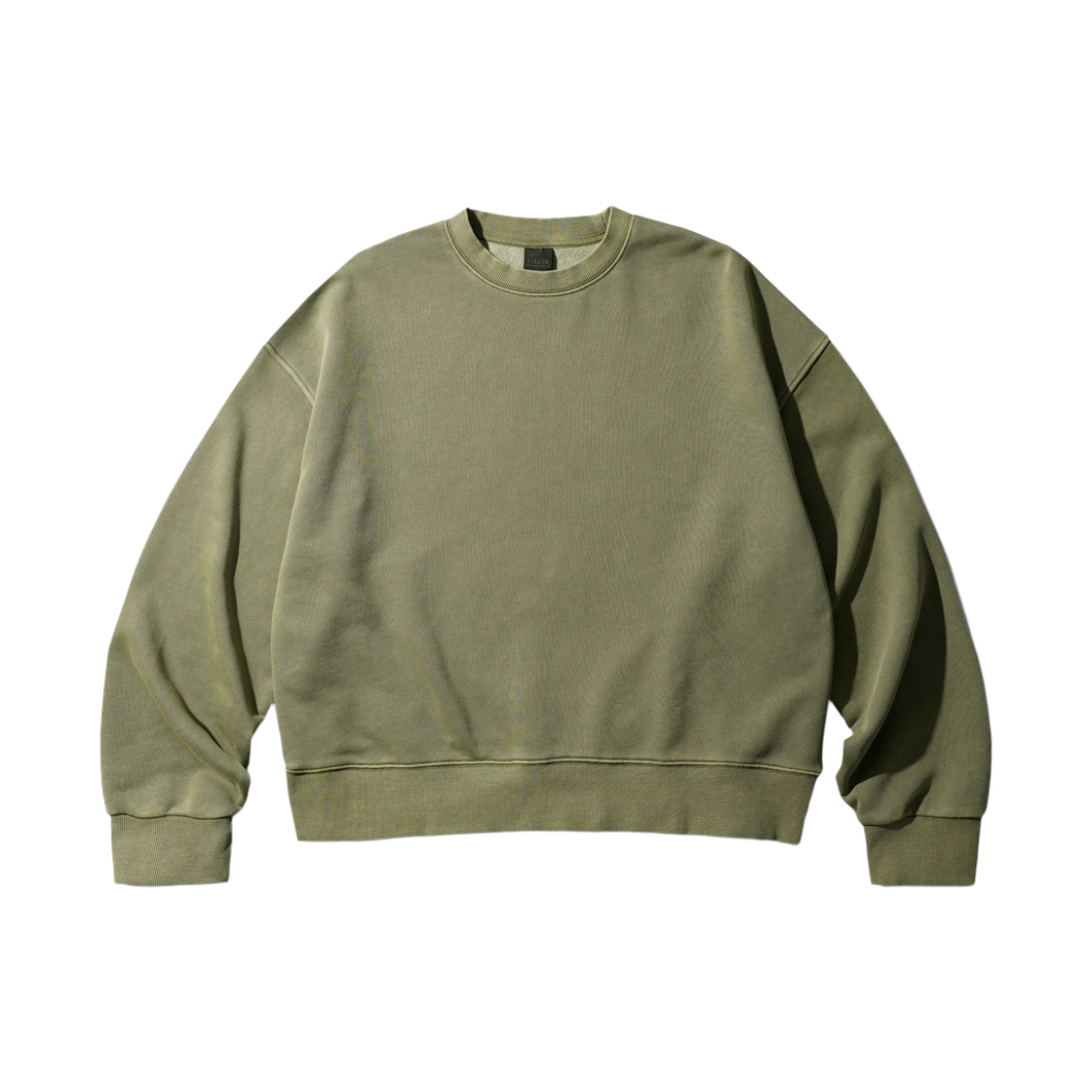 KJMT6899_dustykhaki_29 EZKATON Ez Crop Pigment Sweatshirts Dustykhaki KJMT6899
