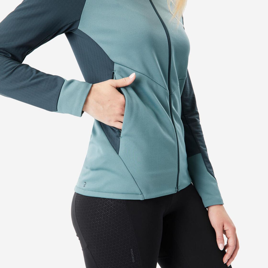 데카트론 여성 하이킹 울트라라이트 플리스 자켓 MH500 애쉬 그린(Decathlon Women's Hiking Ultralight Fleece Jacket MH500 Ash Green) - 6