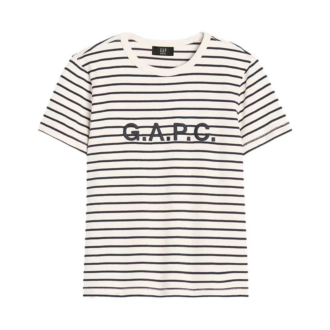 (W) 갭 x 아페쎄 로고 티셔츠 옵틱 화이트((W) Gap x A.P.C. Logo T-Shirt Optic White)