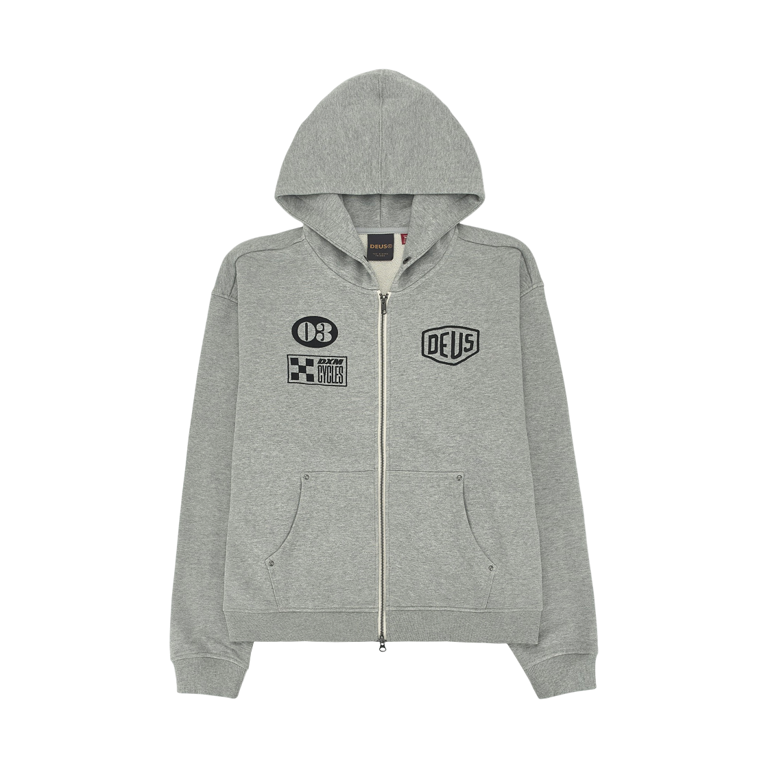 D263UZH210-093 Deus Ex Machina Custom Zip Hoodie Medium Grey