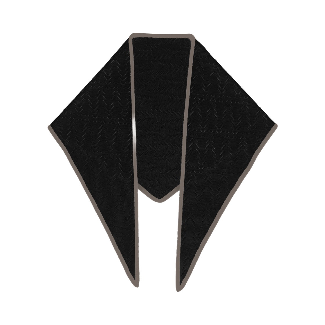 26AWMAAC01 Juukiff Lace Scarf In Washable Wool Black