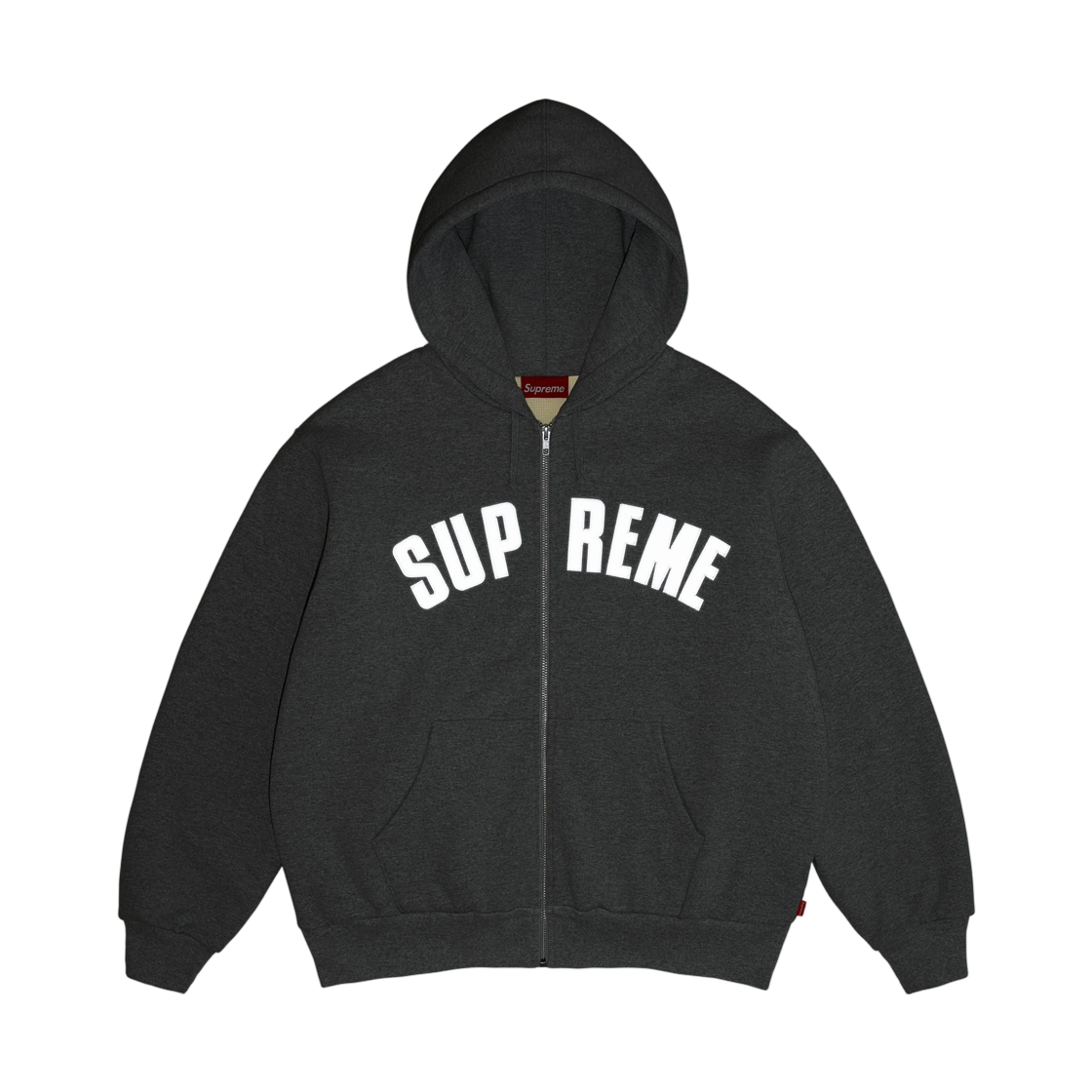 슈프림 아크 써멀 라인드 집업 후드 스웨트셔츠 헤더 그레이 - 26FW(Supreme Arc Thermal Lined Zip Up Hooded Sweatshirt Heather Grey - 26FW) - 2