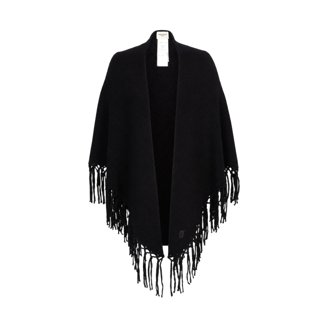 (W) 위켄드 막스마라 토네이도 프린지 울 숄 블랙((W) Weekend Max Mara Tornado Fringed Wool Shawl Black)