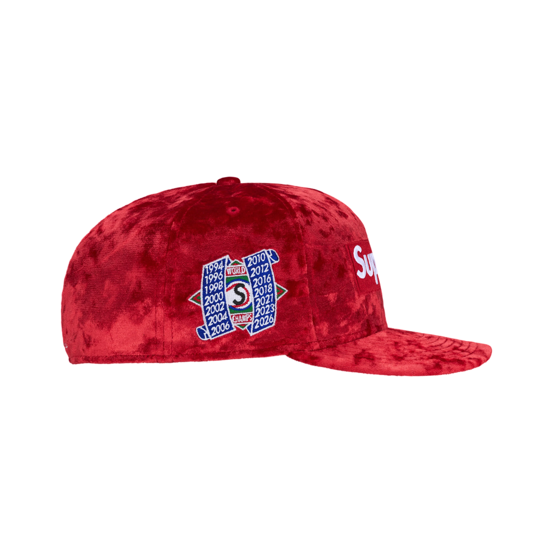 슈프림 크러쉬드 벨벳 박스 로고 뉴에라 레드 - 26FW(Supreme Crushed Velvet Box Logo New Era Red - 26FW) - 2