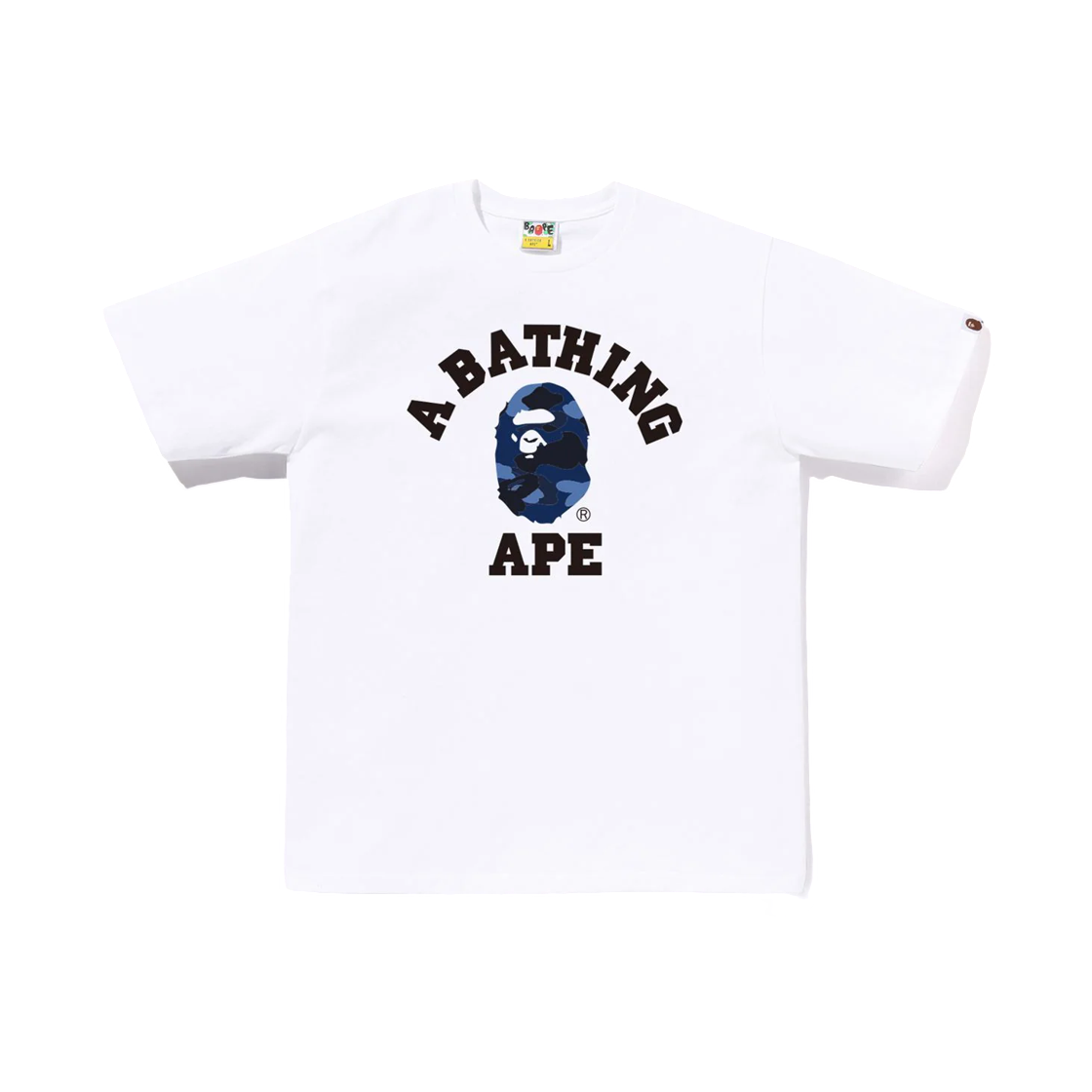 - BAPE Color Camo College T-Shirt White Navy