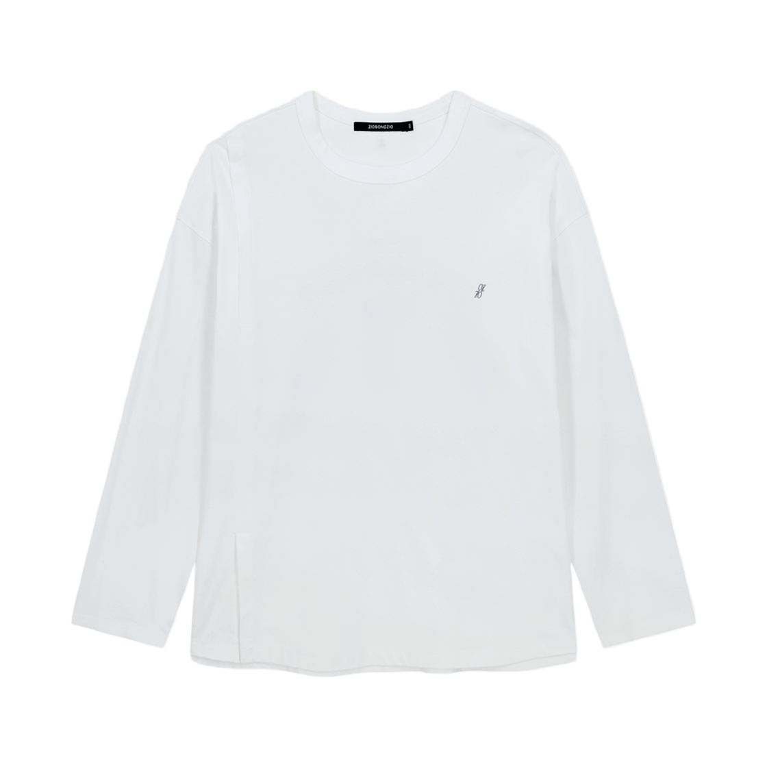 ZI5TS522WH ZIOSONGZIO Slogan Slit Long Sleeve White